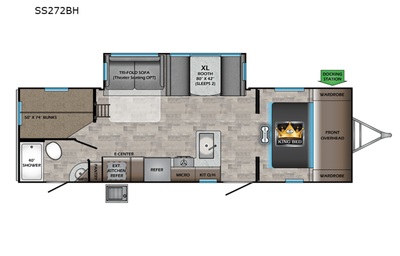 King Bed Bunkhouse | Sleeps 10 | Dual A/C