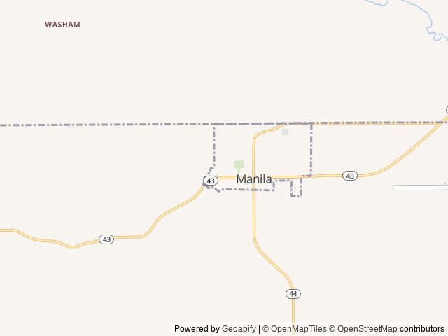 Map of Flaming Gorge / Manila KOA Journey location at Manila, UT, United States