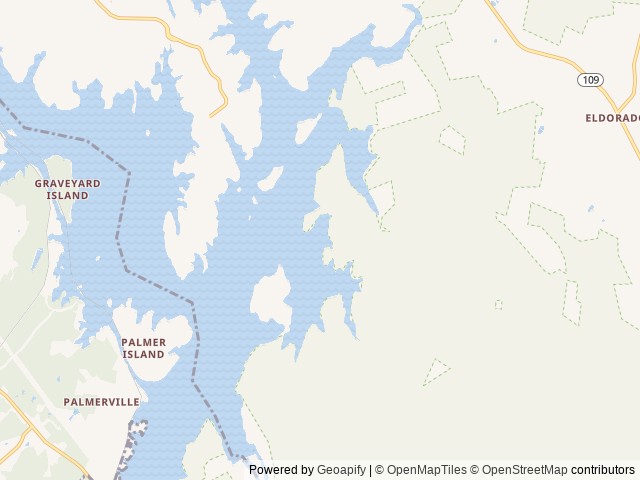 Map of Badin Lake Campground location at Troy, NC, United States