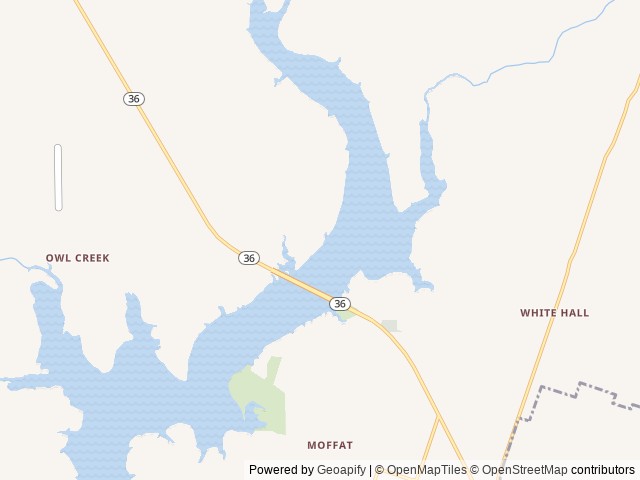 Map of White Flint Park location at Moody, TX, United States