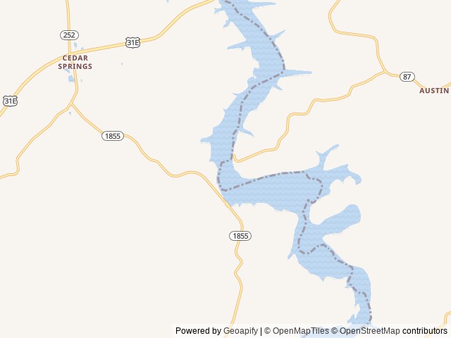Map of Walnut Creek Marina & Campground location at Scottsville, KY, United States