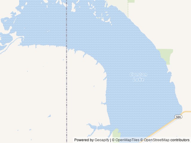 Map of Big Bend (OK) location at Canton, OK, United States