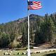 American flag at Magruder Ranger Station