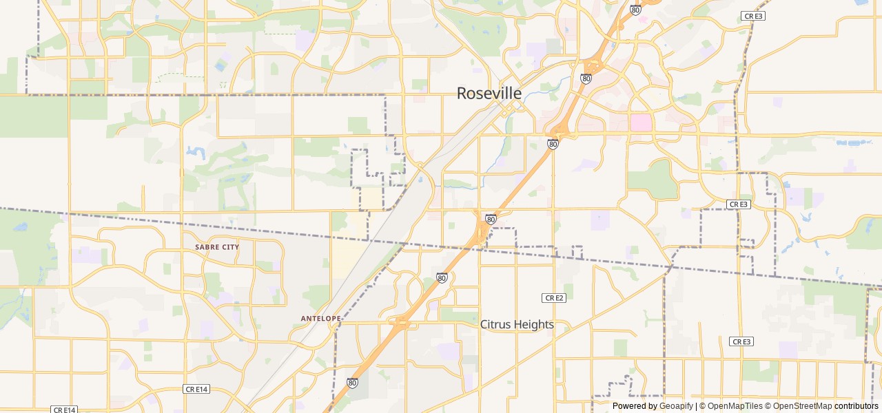 Map for Bessie the Adventure Bus near Roseville, CA