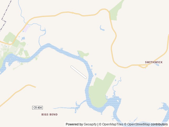 Map of Camp Creek Park location at Marble Falls, TX, United States