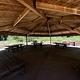Tables under pavilion