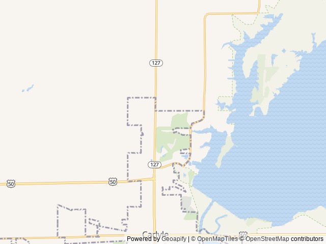 Map of Dam West Day Use location at Carlyle, IL, United States