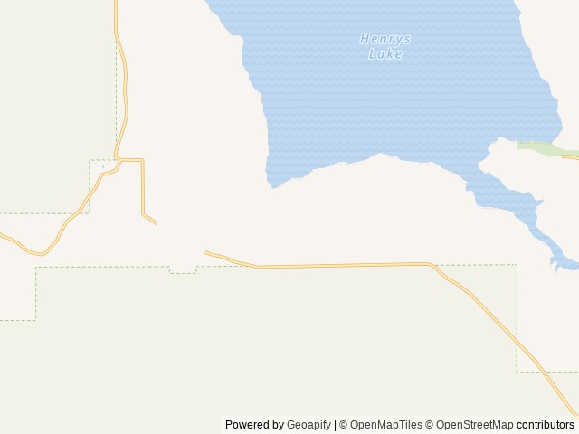 Map of Henrys Lake Boat Access location at Idaho Falls, ID, United States