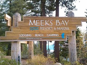 Meeks Bay Resort Entrance Sign