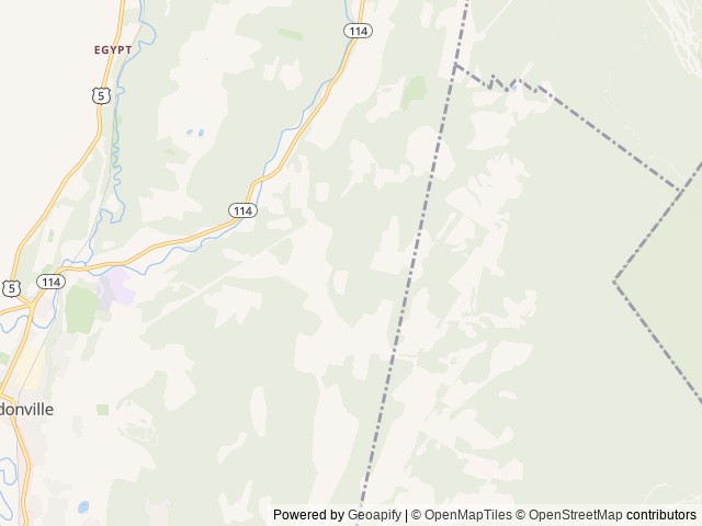 Map of Maple Brook Campground location at Lyndon, VT, United States