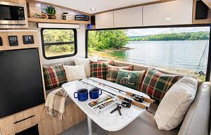 Modern RV w Panoramic Window & Outdoor Kitchen