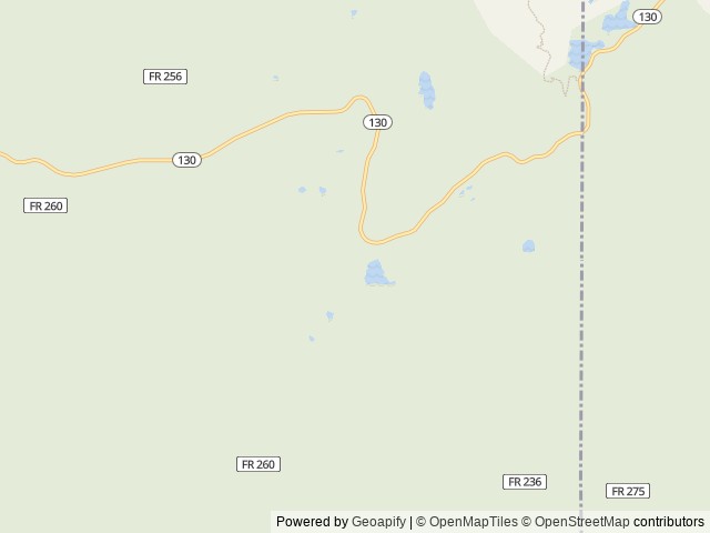 Map of Silver Lake Campground (WY) location at Saratoga, WY, United States