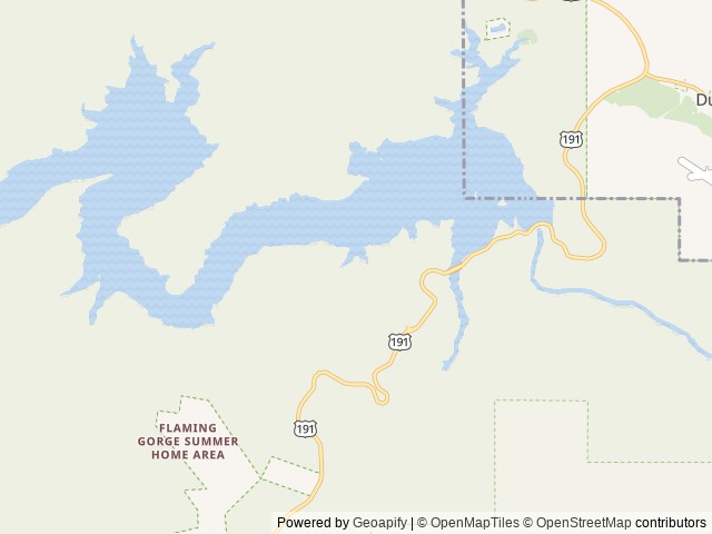 Map of Cedar Springs Campground location at Manila, UT, United States
