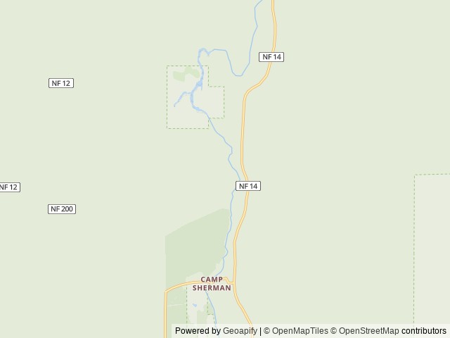 Map of Pine Rest Campground location at Sisters, OR, United States