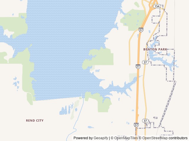 Map of North Marcum Day Use Area location at Benton, IL, United States