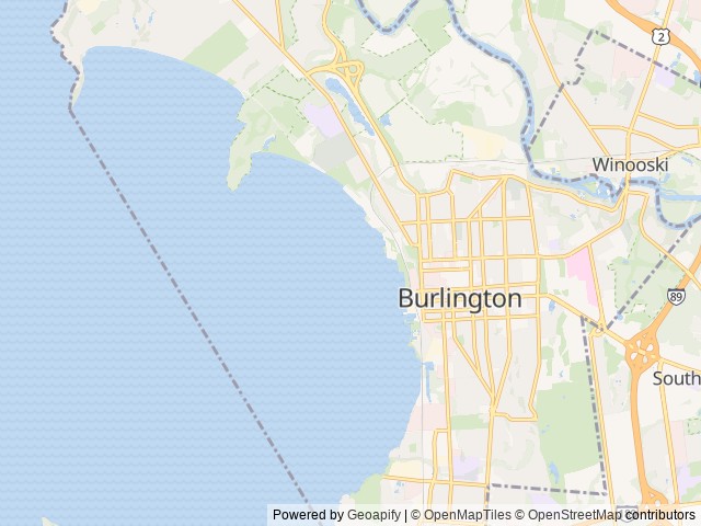 Map of Demo - Rylan's RV Park location at Burlington, VT, United States