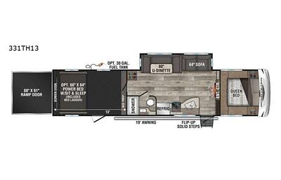 SPORTSTER Toy Hauler - 2 Queen Beds, Dinette, Sofa