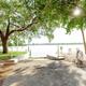 Boat launch at Hickory Point waterfront RV park on Anclote River. 