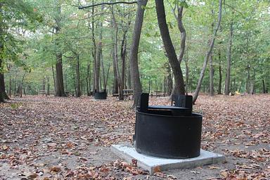 The new grills located on each site at Greenbelt Park campground