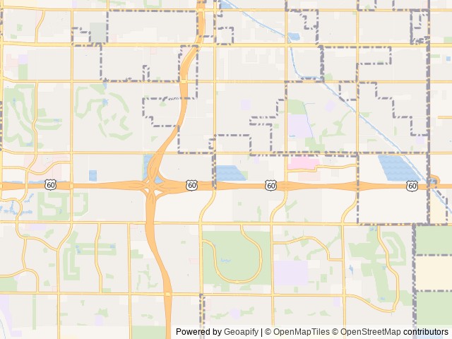 Map of Valle de Oro RV Resort location at Mesa, AZ, United States
