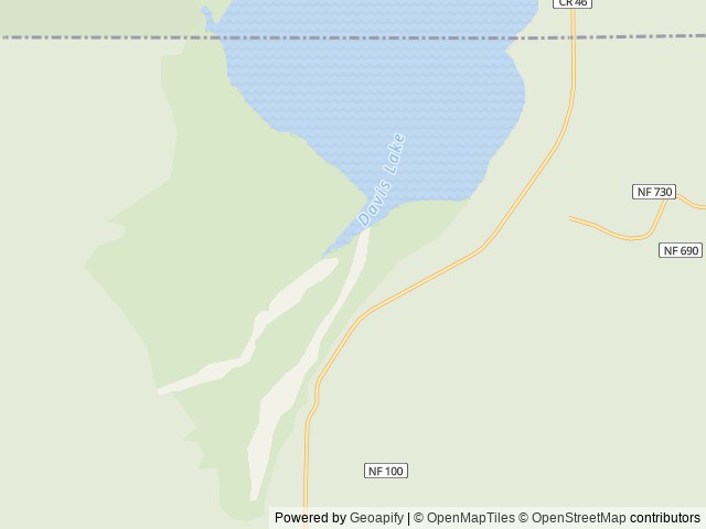 Map of East Davis Campground location at Crescent, OR, United States