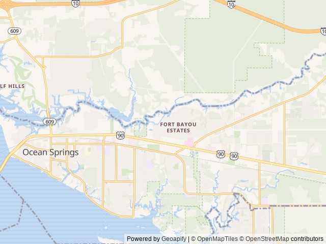 Map for 2010 Casita Liberty standard near Ocean Springs, AL
