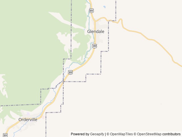 Map of Zen Zion Glamping Domes location at Glendale, UT, United States