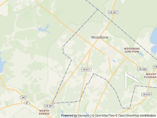 Map of Carol Lynn Resorts East location at Woodbine, NJ, United States