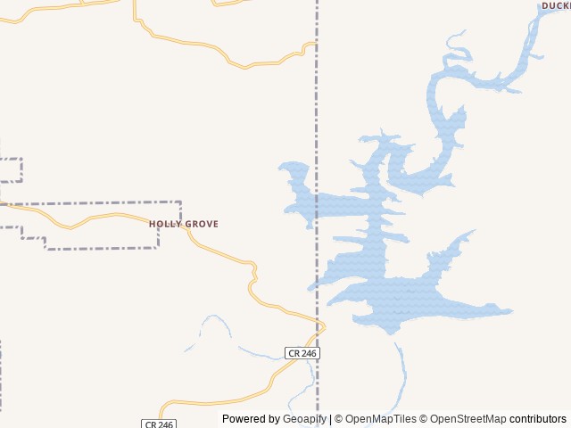 Map of Little Coon Creek Park location at Grannis, AR, United States