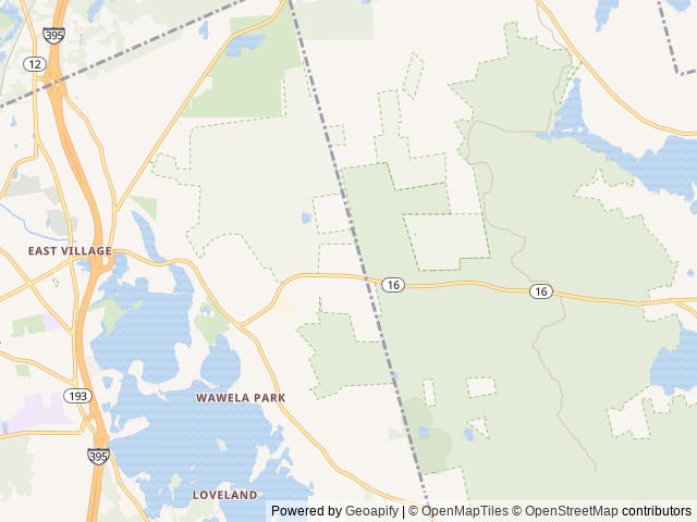 Map of Webster / Douglas Forest KOA Journey location at Webster, MA, United States