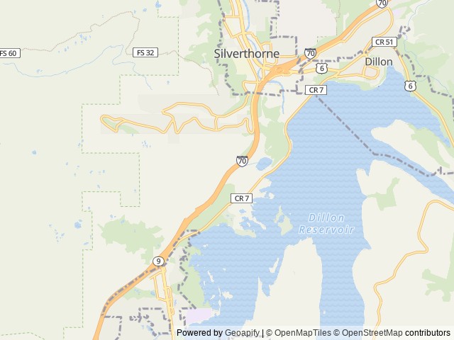 Map of Heaton Bay location at Silverthorne, CO, United States
