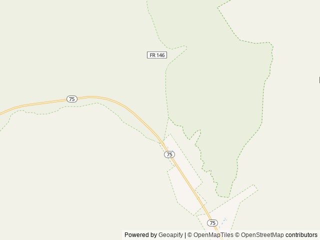 Map of North Fork (ID) location at Ketchum, ID, United States