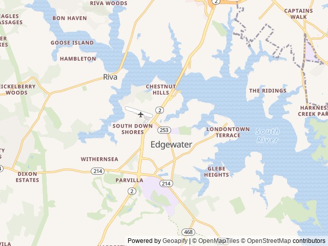 Map for The Thor Family Express near Edgewater, VA
