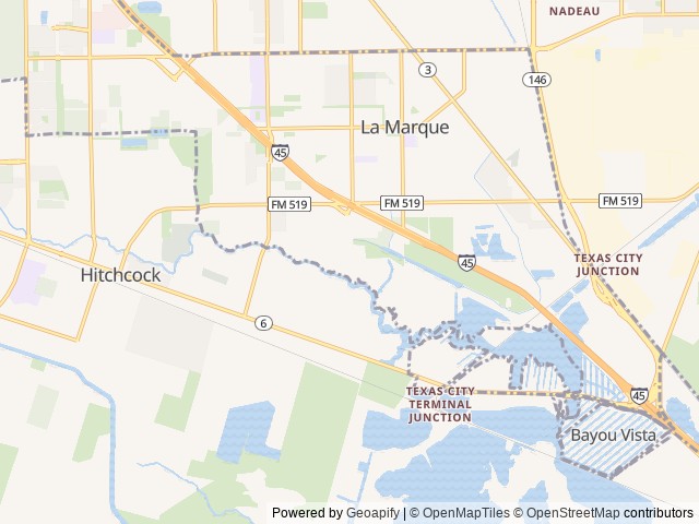 Map of Big State RV Park location at La Marque, TX, United States