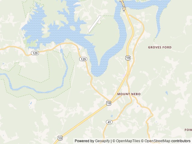 Map of Long Point Cabins and RV location at Mount Nebo, WV, United States