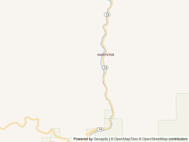 Map of Harpster Store & RV Park location at Harpster, ID, United States