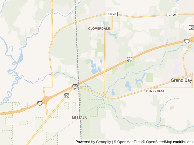 Map for Beak & Hoof Pastures Pet Friendly Camper Rental near Grand Bay, AL