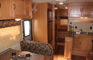 This RV has a very nice layout for a family.