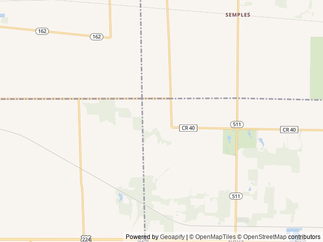 Map of Cleveland/Sandusky Jellystone Park location at Seville, OH, United States