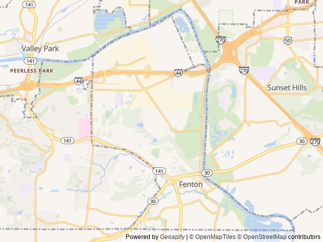 Map for Charlotte's Chariot near Fenton, MO