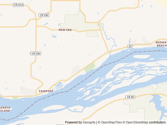 Map of Shady Creek location at Muscatine, IA, United States