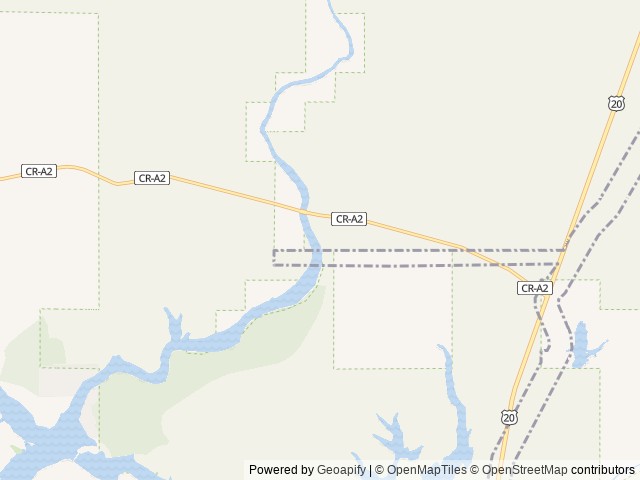 Map of Mccrea Bridge location at Island Park, ID, United States