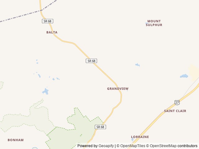 Map of Grandview RV Park location at Grandview, TN, United States