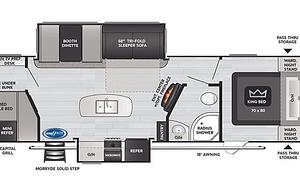 2021 Cougar 31 foot Half Ton friendly rear bunks
