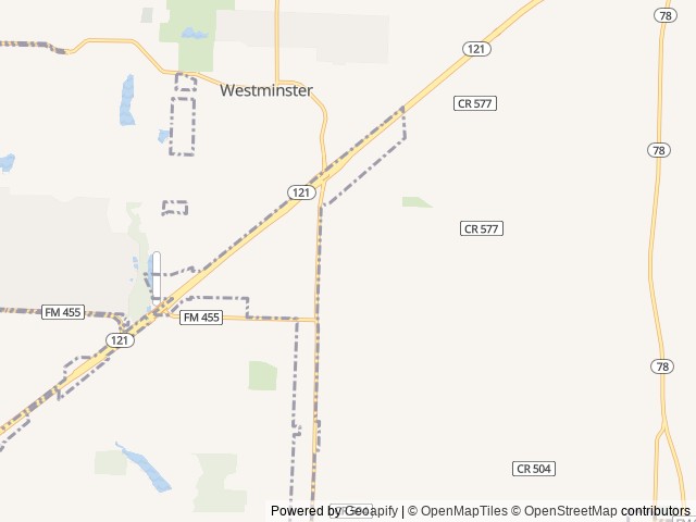 Map of Anna Country RV Park location at Anna, TX, United States