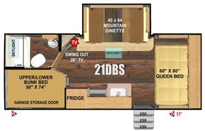2021 Outdoors RV Creek Side Mountain Series 21DBS