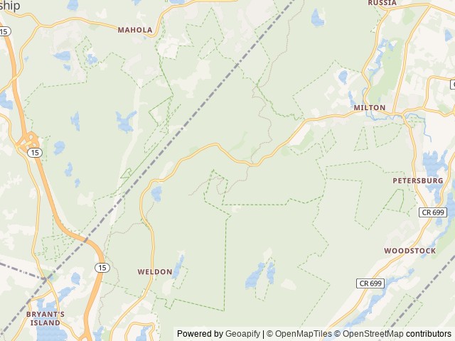 Map of Mahlon Dickerson Reservation location at Sparta, NJ, United States