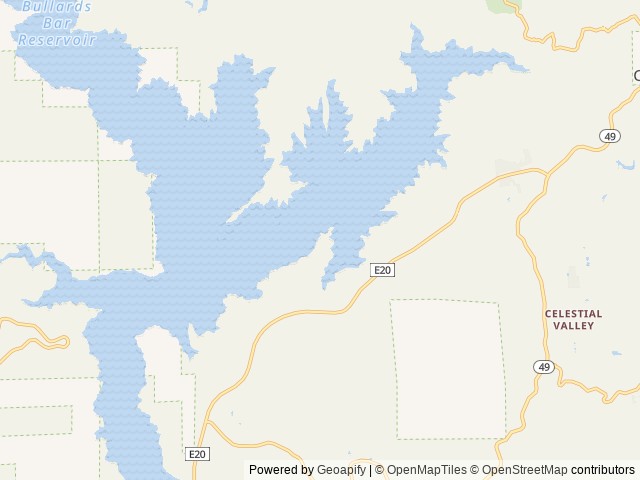 Map of Dark Day Campground location at Camptonville, CA, United States