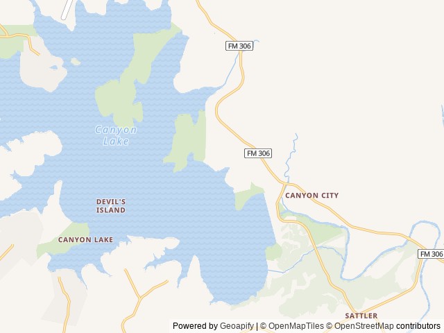 Map of North Park location at Canyon Lake, TX, United States