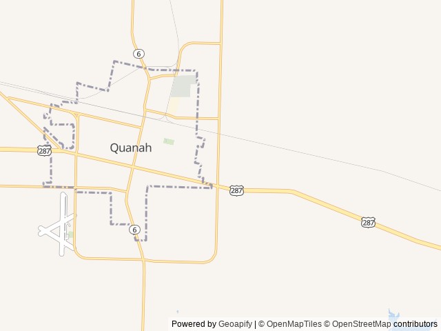 Map of Back Forty RV Park location at Quanah, TX, United States